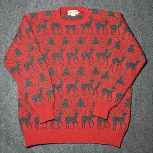 Vintage Wool Reindeer Sweater Ireland Fair Isle Shetland Men’s Extra Large 90’s - Picture 1 of 7