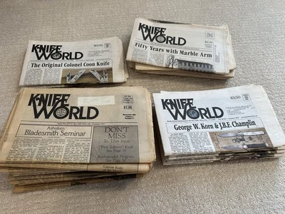 LOTE de 50+ EDICIONES Cuchillo Periódico Mundial 1981-2013 Revista De Colección Foto 1 de 4