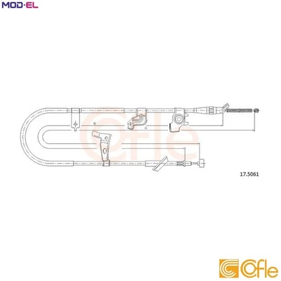 CABLE PULL PARKING BRAKE 92.17.5061 FOR SUZUKI NEO/BALENO SX4/CLASSIC/MONOCAB - Image 1 of 4