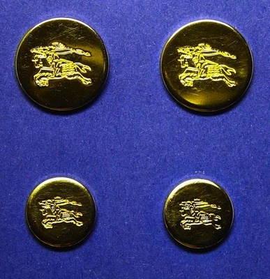 BURBERRYS Prorsum Replacement buttons 4 gold tone metal Buttons Fair Used Cond. - Image 1 of 4