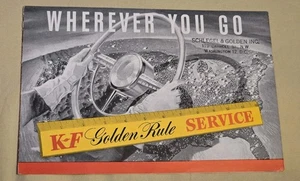 1947-48 Kaiser Frazer K F Golden Rule Service Sales Brochure Schlegel Dealer DC - Bild 1 von 5