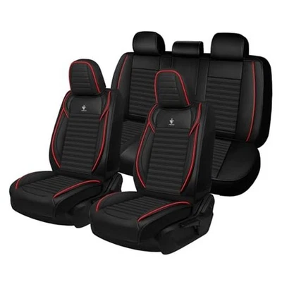 Funda de asiento de coche para Honda Civic 2003-2025 5 asientos estándar negro y rojo Foto 1 de 4