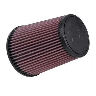 K&N RF-1015 Universal Clamp-On 6" Dia. Round Tapered Red Cotton Gauze Air Filter - Image 1 of 4