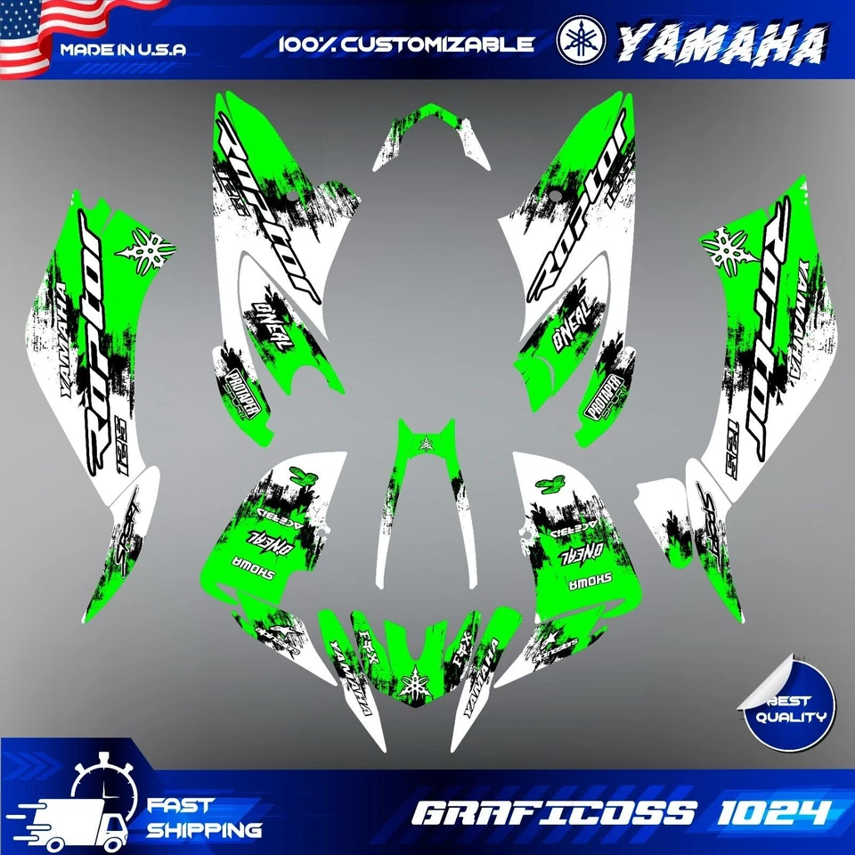 Yamaha Raptor 125 Grafik Kit ATV Grafik Decals Kit alle Baujahre - Bild 1 von 2