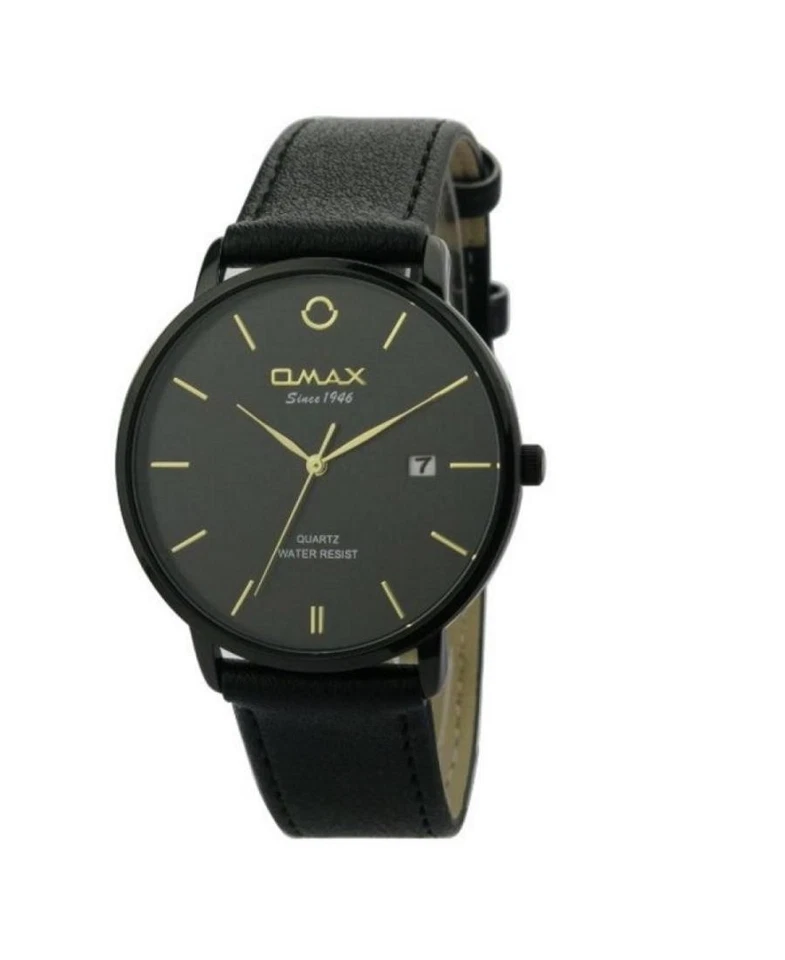Reloj informal de cuarzo analógico para hombre OMAX clásico vestido esfera negra impermeable redondo 40 Foto 1 de 1
