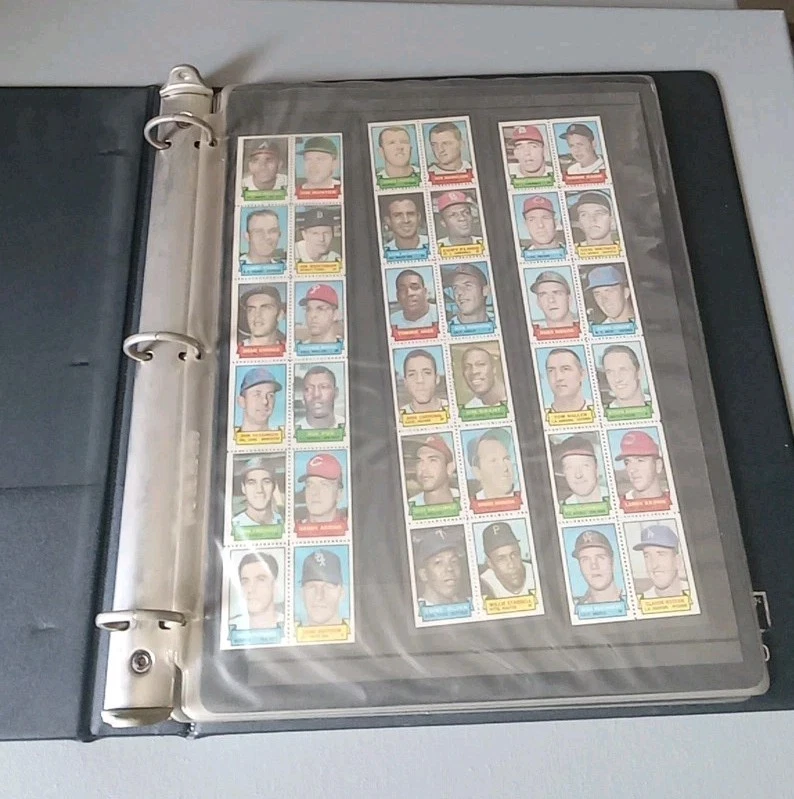 1969 Topps Baseball Stamps 12 Panel Vertical Lot Of 14 168 Stamps No Duplicates - Image 1 of 4