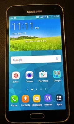 Samsung Galaxy S5 SM-G900V (Verizon) White 16GB  Fast Ship Good Used One Crack - Image 1 of 4