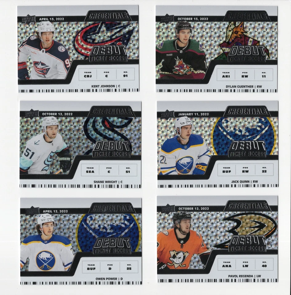 2022-23 UD Credentials Rookie Horizontal Debut Ticket Access Pick From List !! - Image 1 of 1