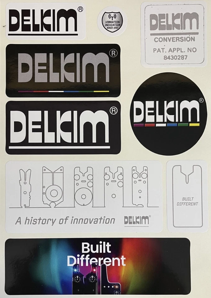 Paquete de pegatinas Delkim genuinas - calcomanías de pesca de carpa cubo aparejos caja computadora portátil Foto 1 de 1