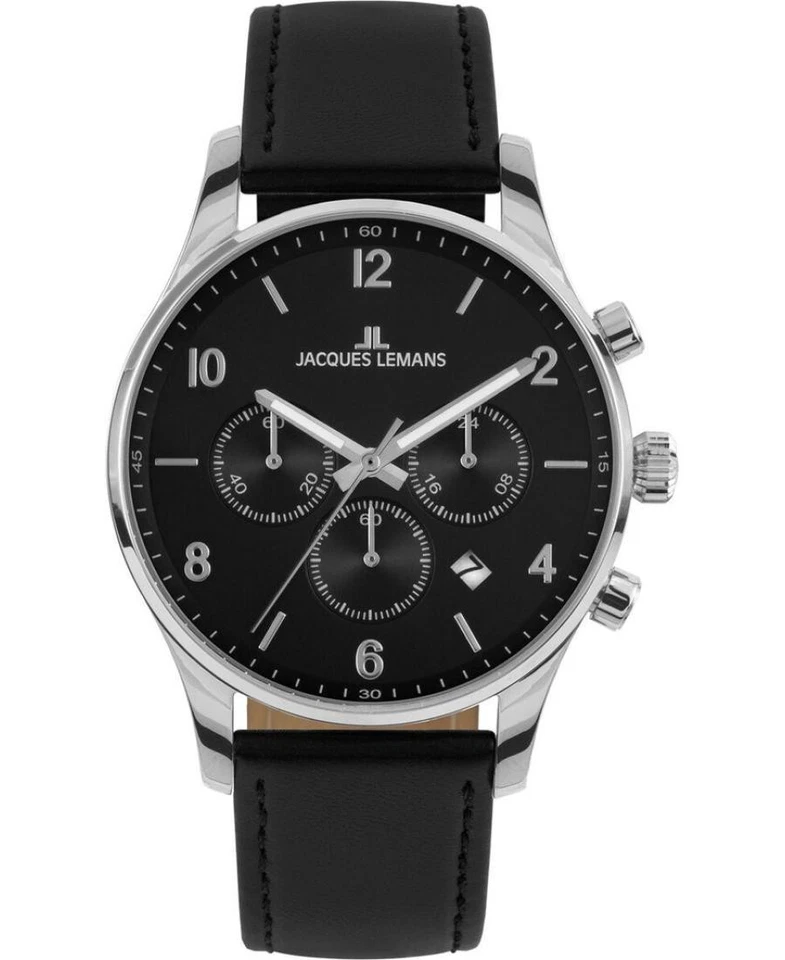 JACQUES LEMANS Hombre Analógico Cuarzo Informal Reloj Clásico Vestido Impermeable Foto 1 de 1
