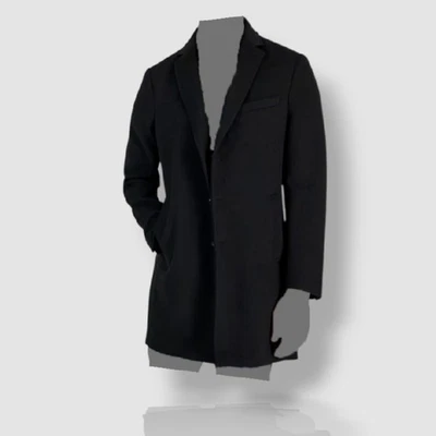 Alfani Men's Black Bruno Overcoat Wool-Blend Jacket Size Large - Image 1 of 3