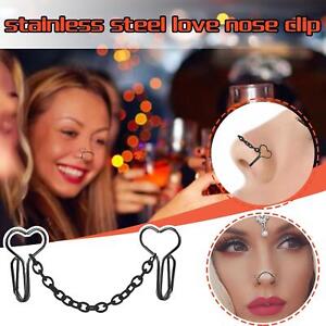 Steel Nose Clip Nose Chain Fake Nose Ring New_