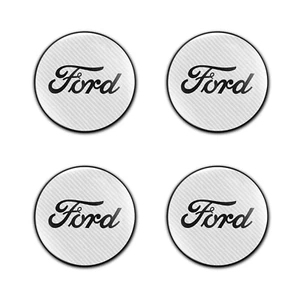Ford Dome Glossy Stickers Silicon Car Emblem Logo Badge 4pc Center Caps 10-110mm - Picture 1 of 12