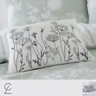 Catherine Lansfield Cushion Meadowsweet Floral Embroidered Filled 30x40cm