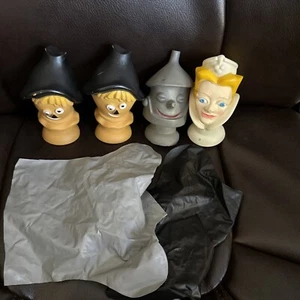 Vtg 1960s THE WIZARD OF OZ HAND PUPPET HEADS SET OF Four Proctor And Gamble Toy - Picture 1 of 8