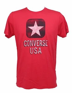 T-SHIRT UOMO CONVERSE ROSSA TG. S MAGLIA MAGLIETTA ROSSA 6SU300C LOGO MAN USA - Foto 1 di 2