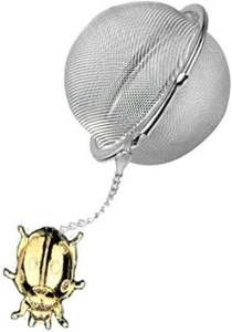 Ladybird Gold Plate 2inch Tea Ball Mesh Infuser Stainless Sphere Strainer ww39 - Picture 1 of 1