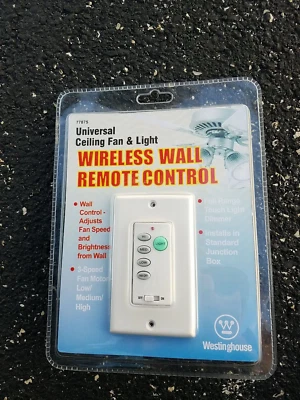 NIP Wireless Ceiling Fan and Light  Westinghouse  77875 Wall  Remote Control - Image 1 of 4