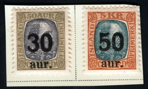 Iceland Scott 137 and 138 M H VF - Picture 1 of 3