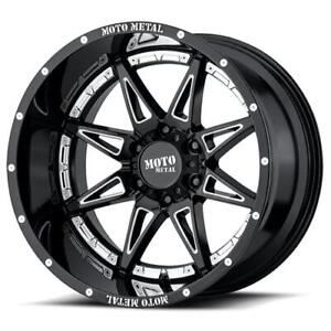 (1) 18x8.5 Moto Metal MO993 Hydra Black Milled | 5x150 | +18 Wheel Rim