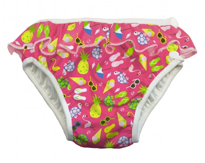 IMSEVIMSE Imse Vimse Schwimmwindel, Badewindel, Aquawindel, Babybadehose Pink Beach Life