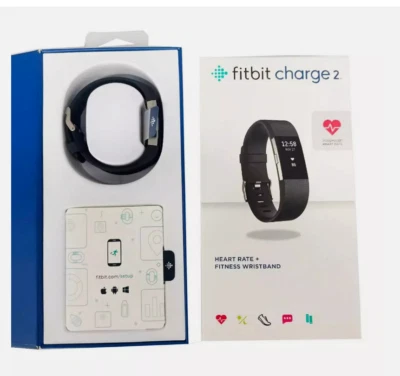 NEW Fitbit Charge 2 Activity Tracker Heart Rate Fitness FB407 S+L Band US - Image 1 of 4