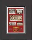 INDIANA HOOSIERS RED MATTED PIC OF 5 NCAA BASKETBALL NATIONAL CHAMPIONS TEAMS