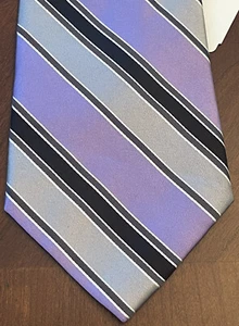 Club Room, Purple, Black, Gray, 100% Silk, Men’s Neck Tie, Made In China - Picture 1 of 10