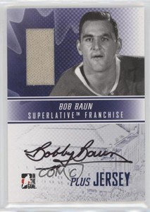 2008-09 ITG Superlative Franchise Auto Plus Number Blue Bob Baun #AP-BB Auto