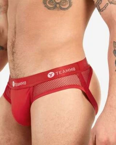 XL TEAM8 Jockstrap SCORE Malla Malla Suave Sensación a Mano Secado Rápido Rojo 3 - Imagen 1 de 7