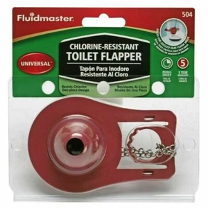Fluidmaster 504 Sure Fit Universal Chlorine Resistant Toiler Flapper 3" Red - Picture 1 of 1