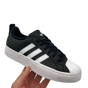 Adidas StreetCheck Youth Boys Girls Sneaker Size 4 Black White Classic Shell Toe - Picture 1 of 14