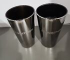 Vtg Snap-On Pint Beer Glasses Mercury Mirror Finish Etched Logo Rare Set Of 2