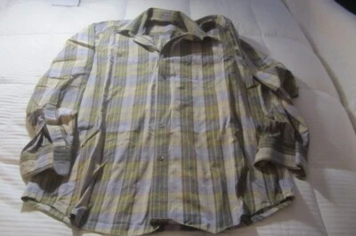 Camisa a cuadros 100 % algodón INDIGO PALMS Denim Company de segunda mano para hombre talla L Foto 1 de 4