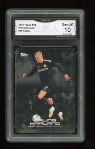 2020 Topps Erling Haaland RC Rookie Borussia Dortmund #25 GMA 10 - Picture 1 of 2