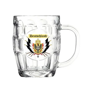 Tübinger Bierkrug Deutschland 1866 20 oz Glass Oktoberfest Germany Bierdeckel - Picture 1 of 8