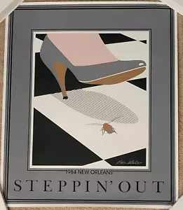 Vintage Signed & Numbered 1984 Poster New Orleans Steppin' Out Bahm Pattenote - Picture 1 of 7