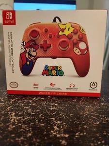 PowerA Enhanced Red Wired Controller for Nintendo Switch Super Mario New Sealed - Picture 1 of 6