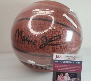 Magic Johnson Signed Spalding NBA Ball COA: JSA Steiner Los Angeles Lakers - Picture 1 of 6