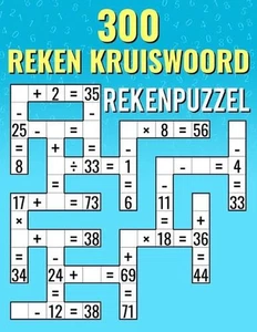 300 Reken Kruiswoord, Rekenpuzzels: Optellen, Aftrekken, Vermenigvuldigen en Del - Picture 1 of 1