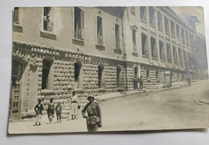 Vintage Jerusalem Barracks Postcard Policeman Out Front - Picture 1 of 2
