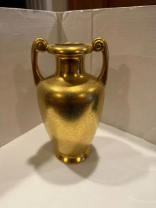 Antike Pickard geätzte China Gold 2 Griffe Urne Vase gestipptes Muster 9" Höhe x 5" - Bild 1 von 4