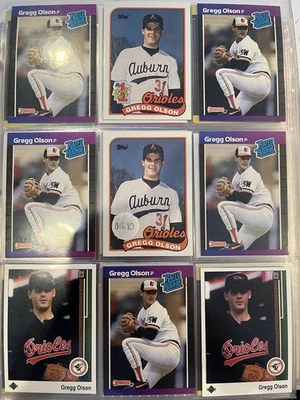 Coleção de 9 cartas Gregg Olson! - Imagem 1 de 2