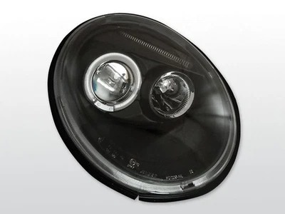 Mga headlight for VW BAGONG BEETLE 98-05 Itim ang mga Mata ng Anghel LPVW76WS XI - Image 1 of 4