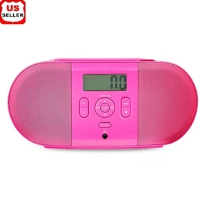 Portable CD Boombox Digital FM Radio W/ 10 Station Presets Headphone Jack New - Picture 1 of 6