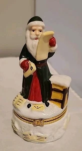 Bomboniera Babbo Natale in porcellana dipinta a mano leggere tutte le lettere - Foto 1 di 8