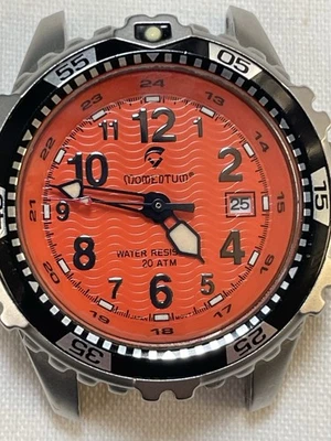 Часы дайверские Momentum M1 Mini 32 мм оранжевый циферблат 20 атм кварцевые унисекс серия переменного тока - Изображение 1 из 4