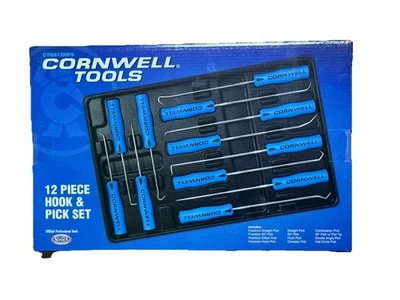 Novo conjunto de gancho e palheta Cornwell Tools 12 peças CTG812HPS - Imagem 1 de 2