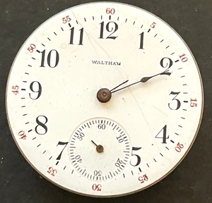 Antique 1903 Waltham Model 1899 610 Pocket Watch Movement Ticks Running 16s 7j - Picture 1 of 4