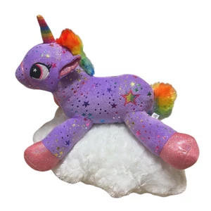 Toy Factory Cloud Unicorn 16” Rare Retired Plush Purple Glittery Stuffed Animal - Picture 1 of 9